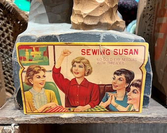 Libro de agujas de costura vintage de Susan