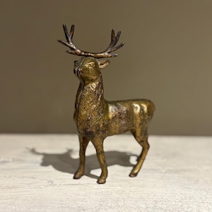 Antique A.C. Williams Cast Iron Elk Still Penny Bank