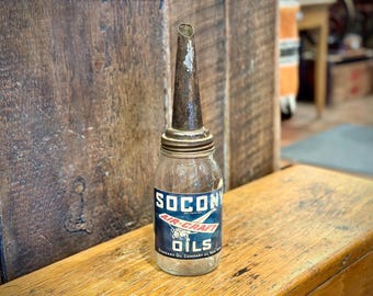 Vintage Socony Air Craft Oil Bottle- Reproduction