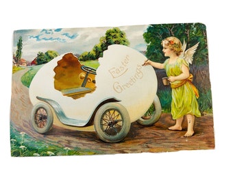 Carte postale vintage Voeux de Pâques