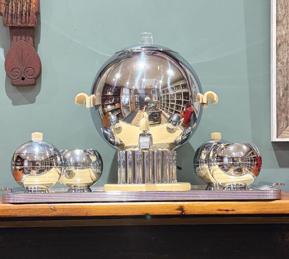 Vintage Art Deco Walter Von Nessen for Chase Coffee Service C.1938