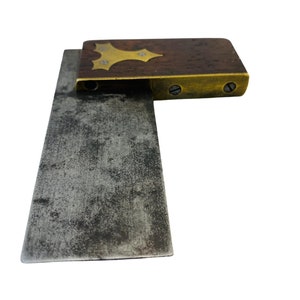 Vintage Brass + Rosewood Square Measuring Tool