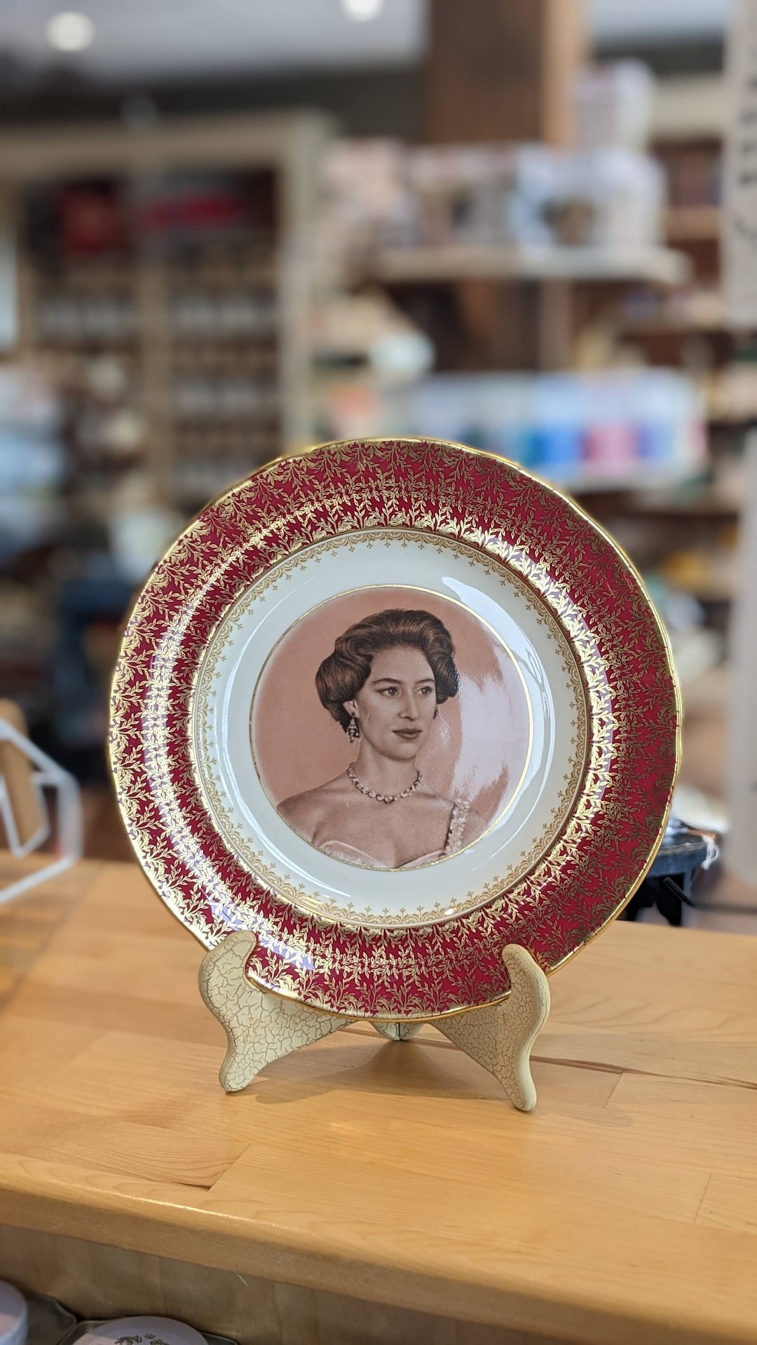 Vintage Aynsley Commemorative Plate for Princess Margaret's Visit to