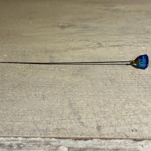Early Hat Pin with Large Blue Stone