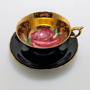 Rare Paragon Pink Cabbage Rose Teacup and Saucer