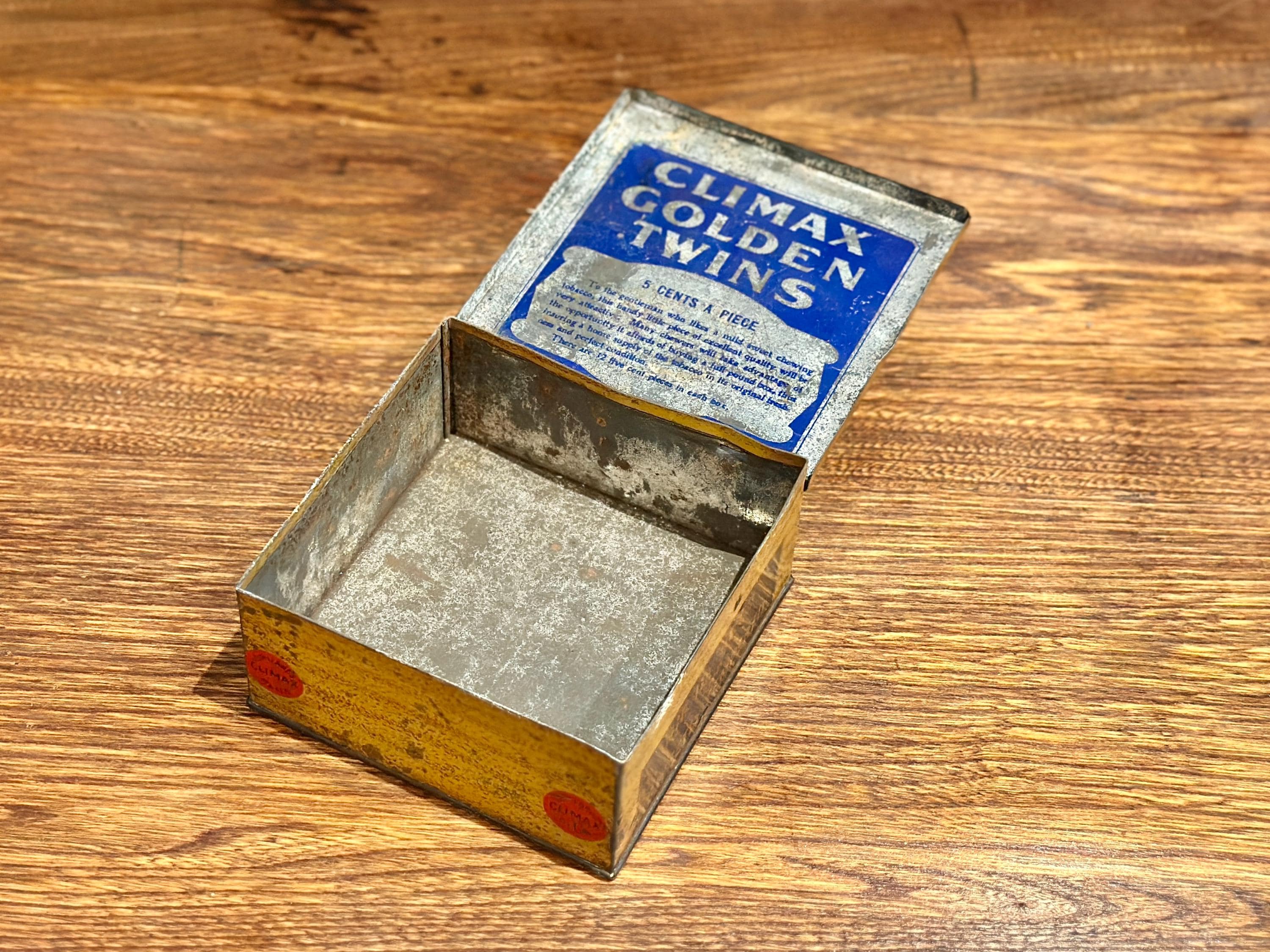 climax golden twins tobacco Vintage Climax Golden Twins P Lorillard Co Tobacco Tin