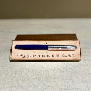 Vintage Blue 1948 Parker 51 Special Fountain Pen with Original Box