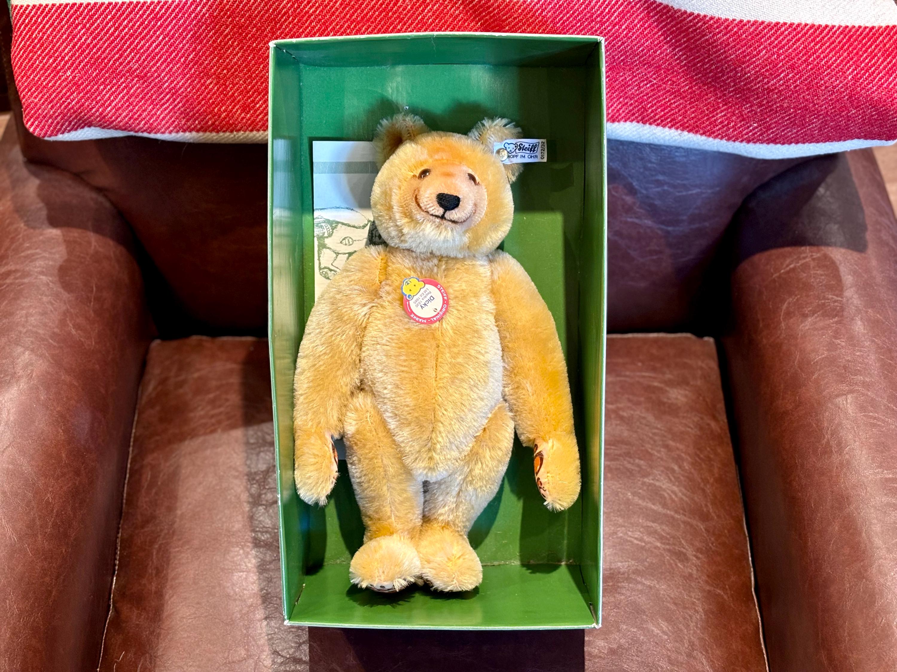 Large Steiff Dicky 1930 Replica Mohair Teddy Bear, Limited Edition