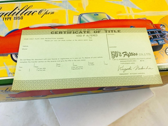 ヴィンテージ リードワークス ブリキ製フリクションおもちゃの車