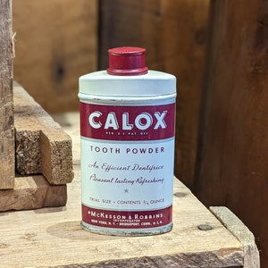 Calox Sticks Vintage Calox Tooth Powder Tin - Etsy