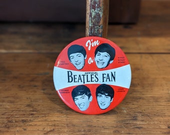 Original 1964 "I'm a Official Fan" Pin Back Badge/ Button