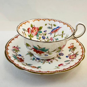 Vintage Aynsley Bone China Tea Cup & Saucer