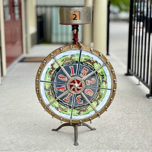 Rare 1920s Horse Racing Gaming Wheel by Evans & Co Chicago