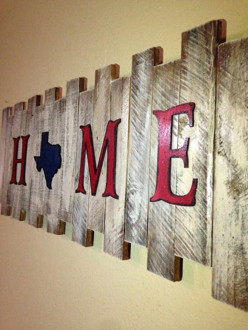 Rustic Home Sign Rustic Decor Texas Sign Etsy