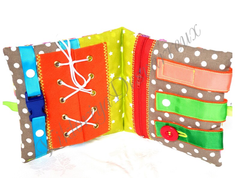 Quiet Book Page Zipper Buckle Page Soft Baby Book Travel Etsy