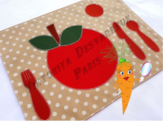 Set de table Montessori Set Table en Tissu pour enfants Jeux