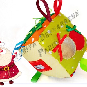 Cube d&#39;éveil , Jouet bébé , Cadeau naissance , Jeu sensoriel bébé , Noël