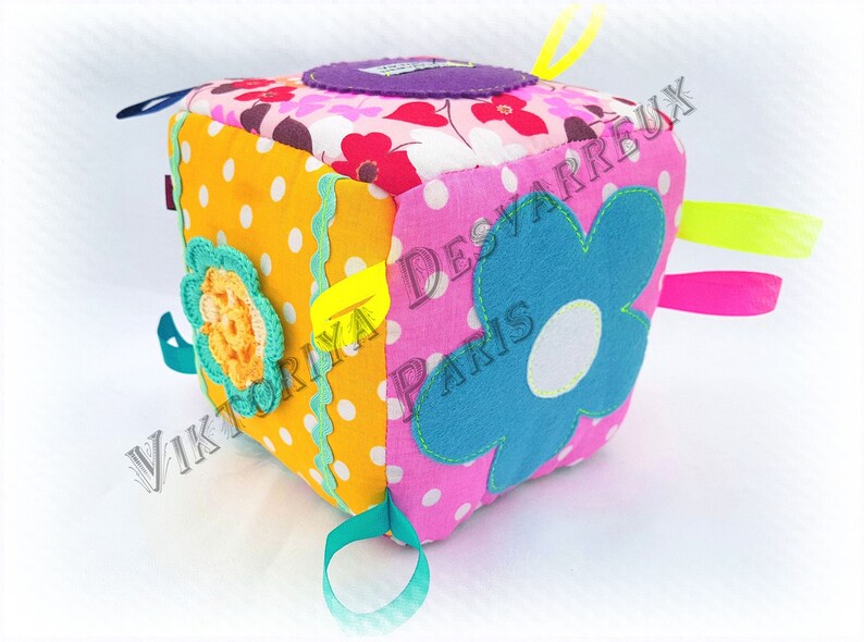 Soft Fabric Block Sensory Toys Taggie Cube Baby Gift Etsy