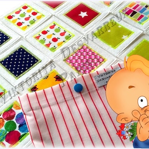 Jeu de Mémory , 20 cartes , Jeu Eveil , Mémory game en tissu , Arc en Ciel , Cadeau enfant , Cadeau Naissance , Noël