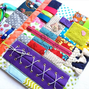 Busy blanket for Demetia,Fidget Quilt blanket Alzheimer&#39;s , Sensory activity mat , Gift for Parents , Gift for Grandfather, Autism