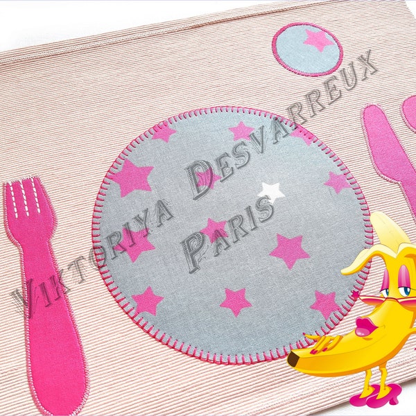 Repas de Montessori Napperon Apprentissage précoce Set de table pour fille Tapis de gamelles Réglage de la table Matériaux Montessori