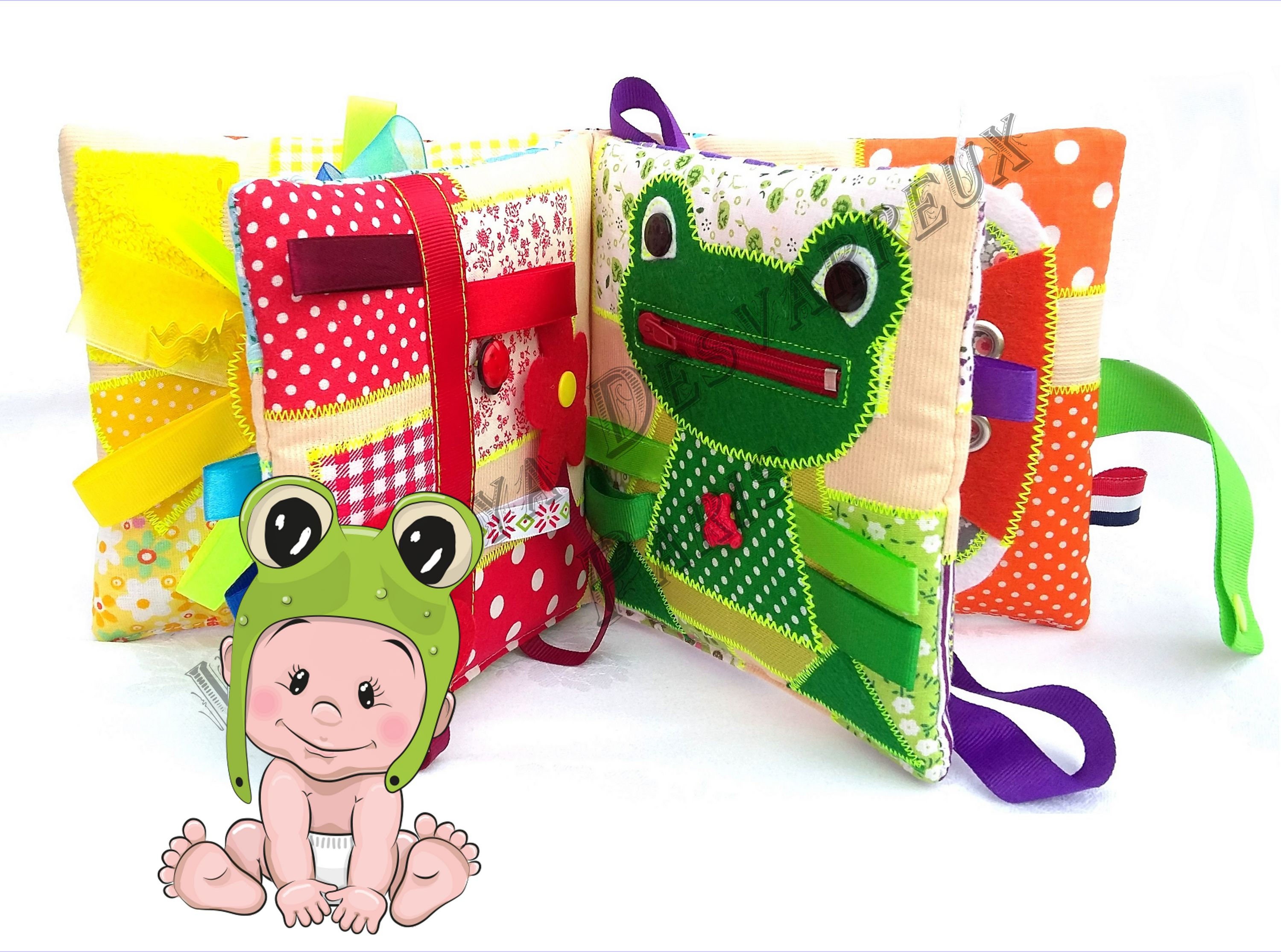 Baby Toddler Portable Soft Cloth Activity Book Learn Toy Zip Button Buckle LH