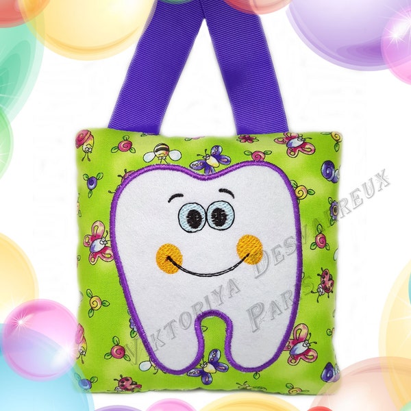 Fée des dents personnalisé nom, Sac à dent de lait, Sac petite souris, Accessoire enfant, Boite à dent, Cadeau enfant, Fée des dents