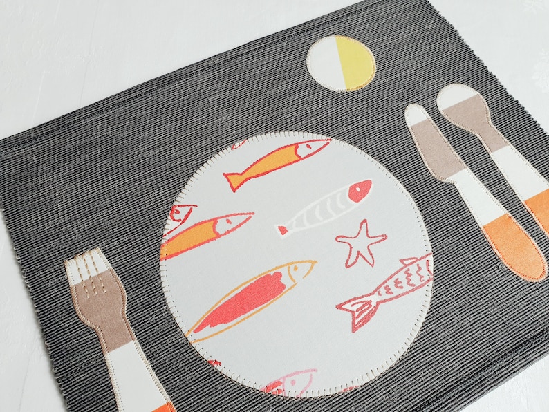 Personalized Montessori Placemat for Girl Grey Table Mats Etsy