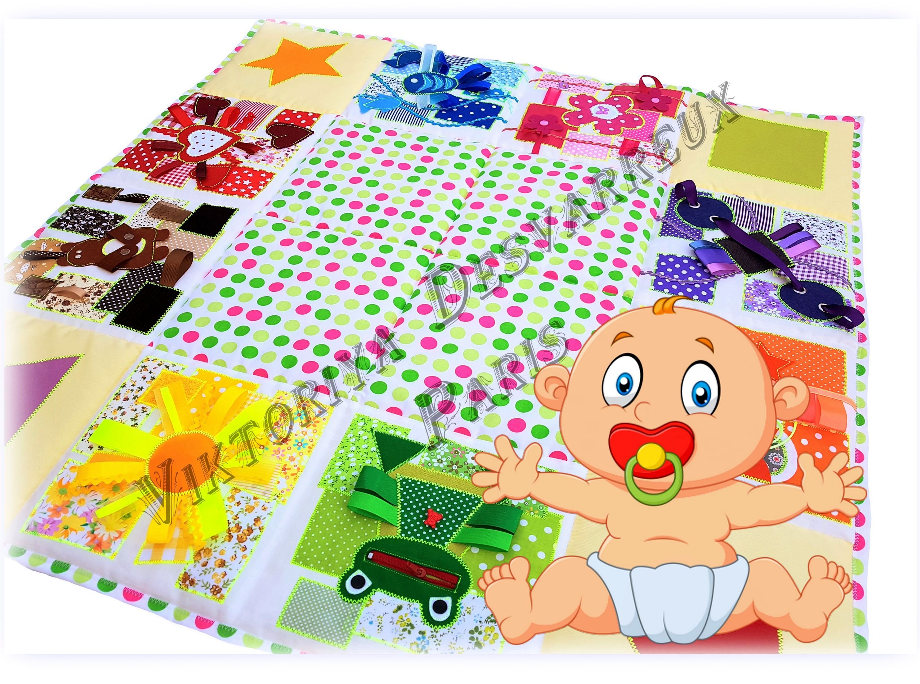 Tapis D Éveil Sensoriel Training, Tapis Bébé , de Jeux Eveil Jeu Matelassé Cadeau Naissance