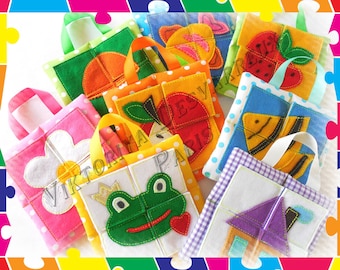 Toddler Felt Puzzle,  Fabric Activity Toy, Baby Activity, Quiet Book Page, Sensory Toy, Baby Gift, Toddler Busy Bag, Toddler Puzzle Mat