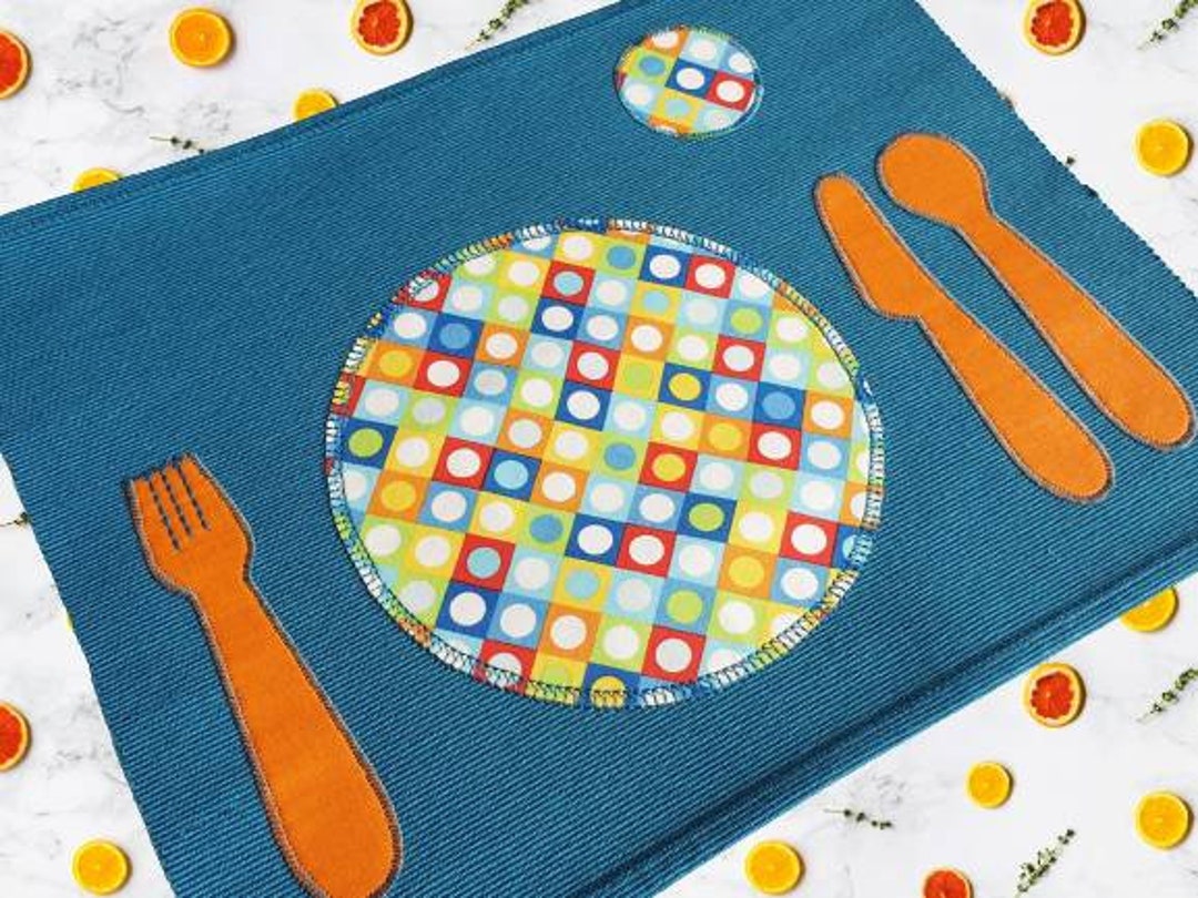 Set de table Montessori, Set Table en Tissu pour enfants, Jeux Eveil