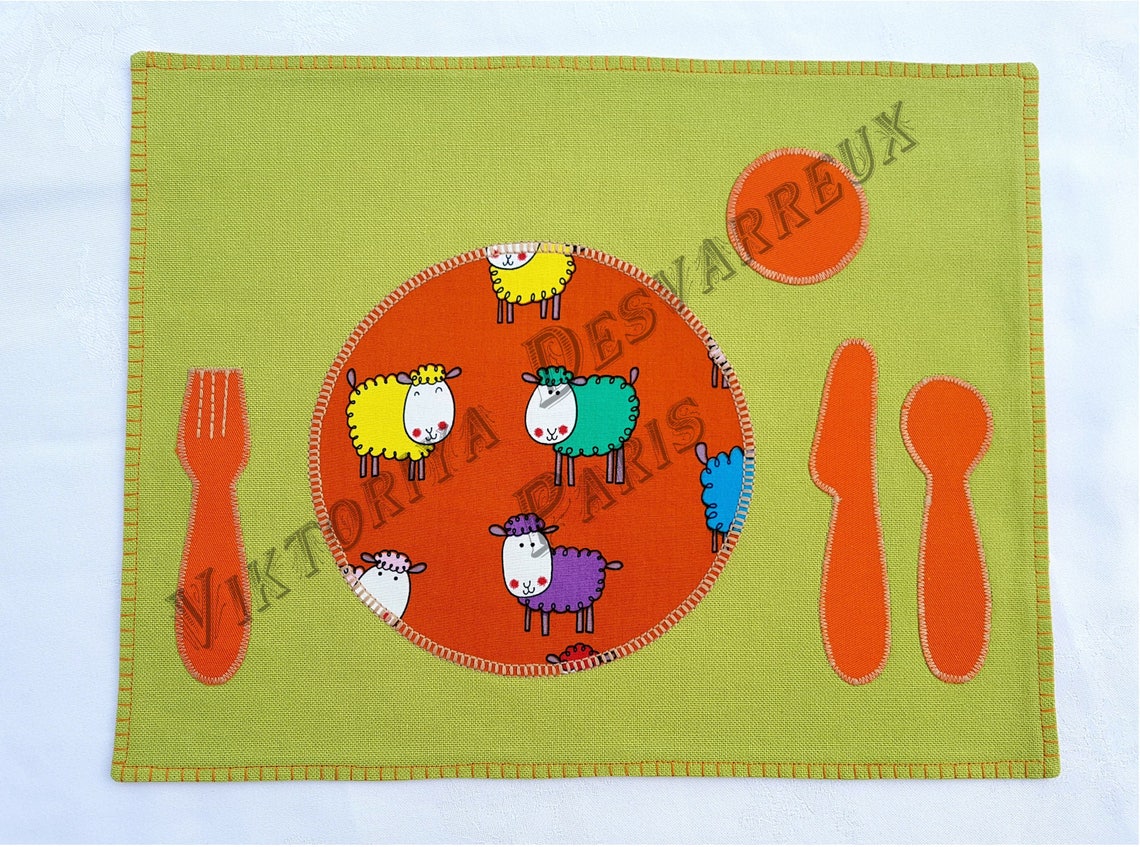 Kids Placemat Montessori Placemat School Children's Etsy