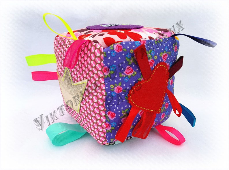 Soft Fabric Block Sensory Toys Taggie Cube Baby Gift Etsy