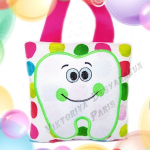 Almohada de hadas MyTooth, almohada de dientes personalizada, carta de dientes, bolsa de dientes bordada, primer diente perdido, nota de hada de los dientes, diente suelto