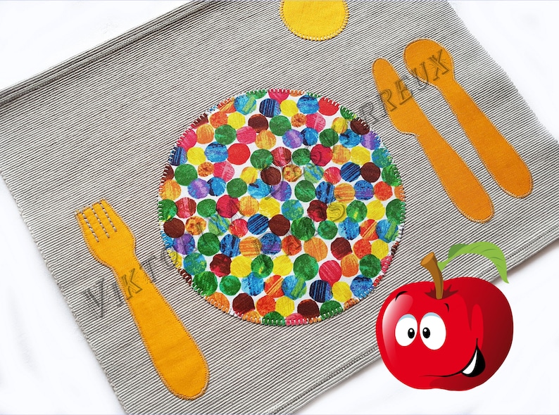 Set de table Montessori, Set Table en Tissu pour enfants, Jeux Eveil