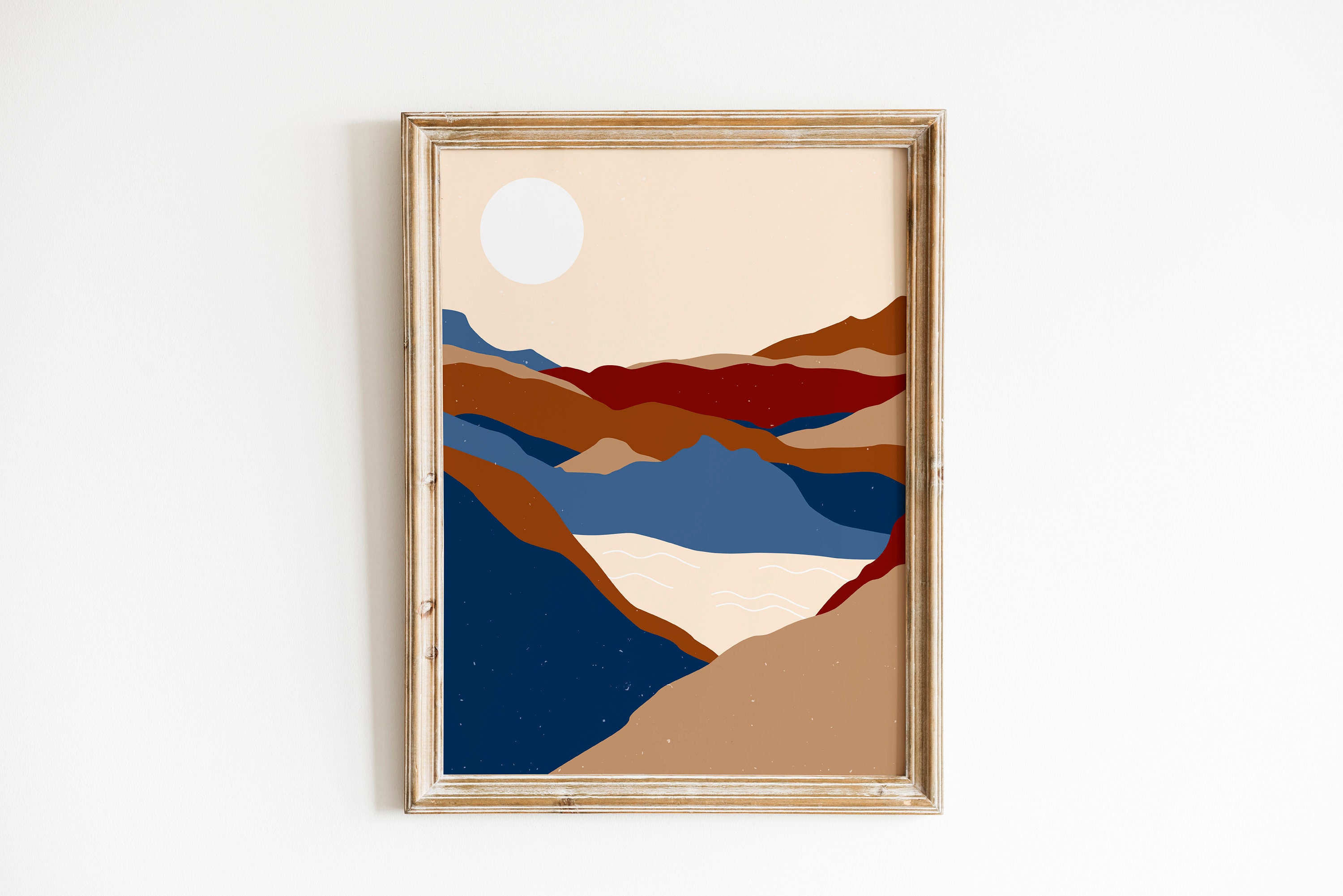 Mountain Print Modern Minimalist Art MidCentury Design Etsy