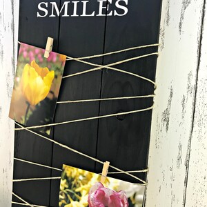 So Many of My Smiles Begin With You Picture Holder Sign Picture Display Board Graduation Picture Display Graduation Gift image 3