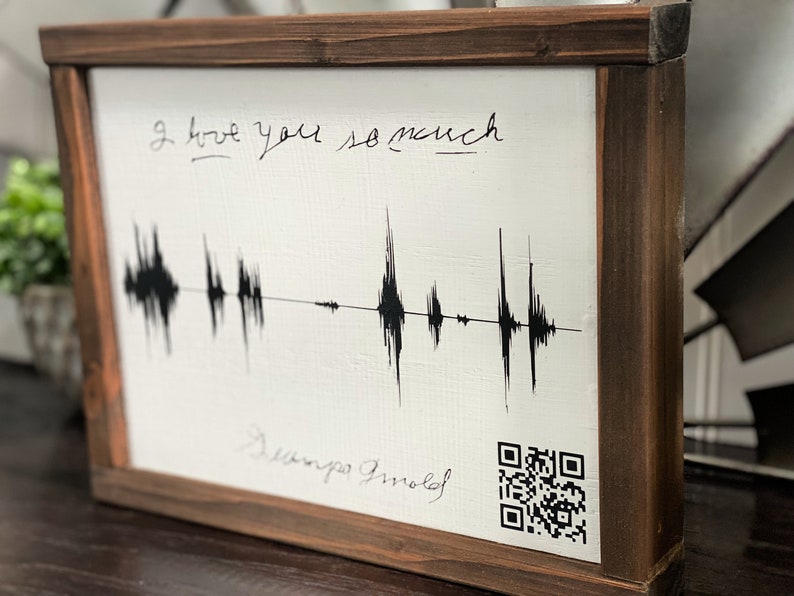 Sound Wave Sign With QR Code Wedding Gift Gift for Spouse Etsy