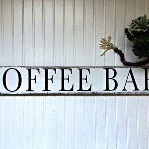 Coffee Bar Sign Coffee Bar Decor Kitchen Coffee Sign Vintage Coffee Sign image 2