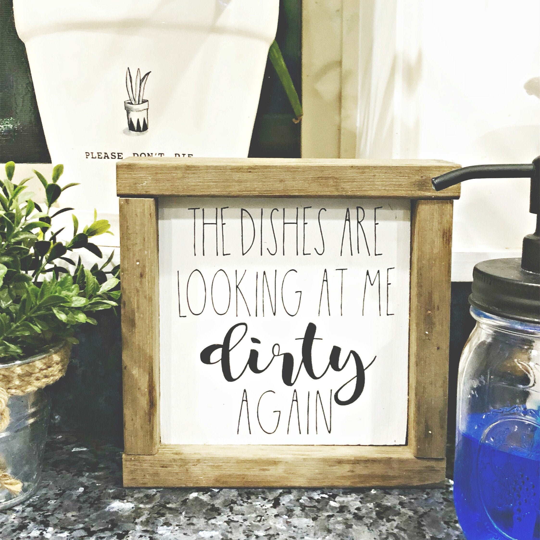 Funny Dirty Dishes Sign