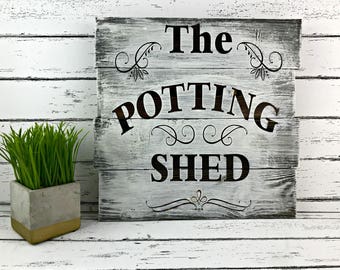 Potting Shed Sign | Garden Sign | Herb Sign | Gardener Gift | Botanical Art