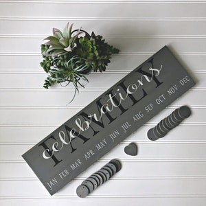 Family Birthday Sign | Personalized Family Birthday Calendar | Father's Day Gift | Gift For Dad