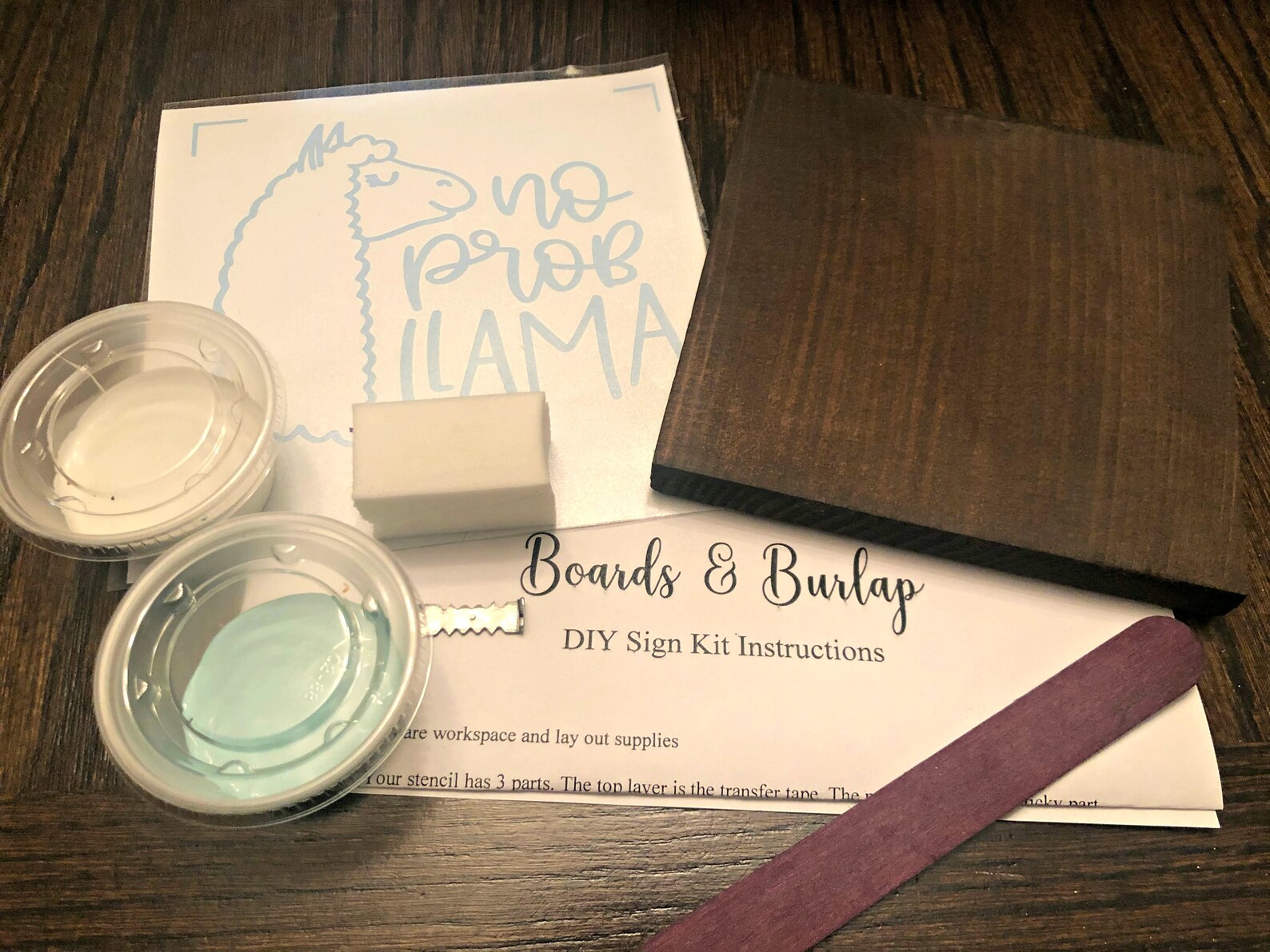 DIY Craft Kit DIY Sign Kit Wood Sign Kit Sign Making Kit Etsy