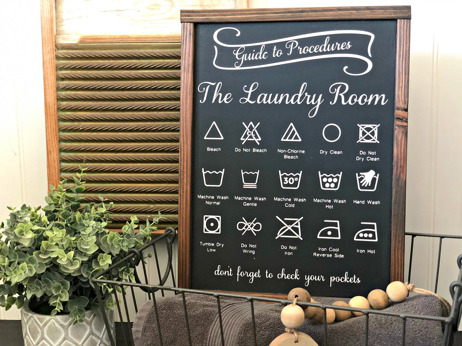 Laundry Guide Sign Laundry Procedures Sign Laundry Room  Etsy UK