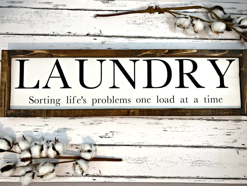 Laundry Sign Sorting Life's Problems One Load at A Time | Etsy