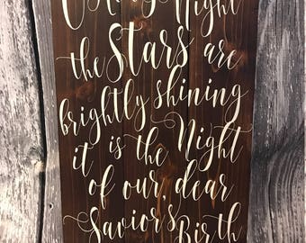 O Holy Night - Christmas Sign - Christmas Decorations - Christmas Decor - Holiday Sign - Holiday Decor - Winter Decor -