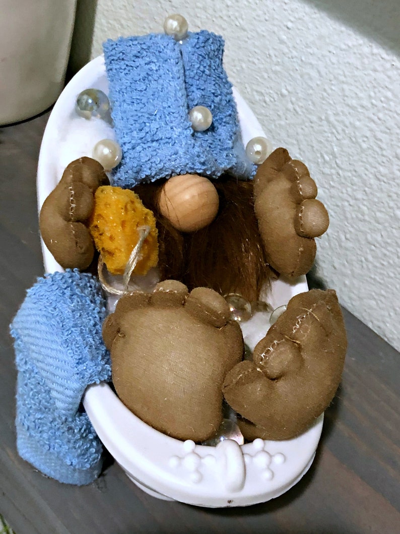 Bath Tub Gnome Bath Gnome Bath Time Gnome Bathroom Gnome Etsy