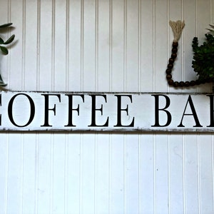 Coffee Bar Sign Coffee Bar Decor Kitchen Coffee Sign Vintage Coffee Sign image 1