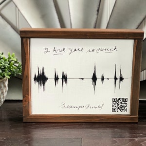 Sound Wave Sign With QR Code | Voice Recording Art | Custom Sound Wave Gift | Playable QR Code
