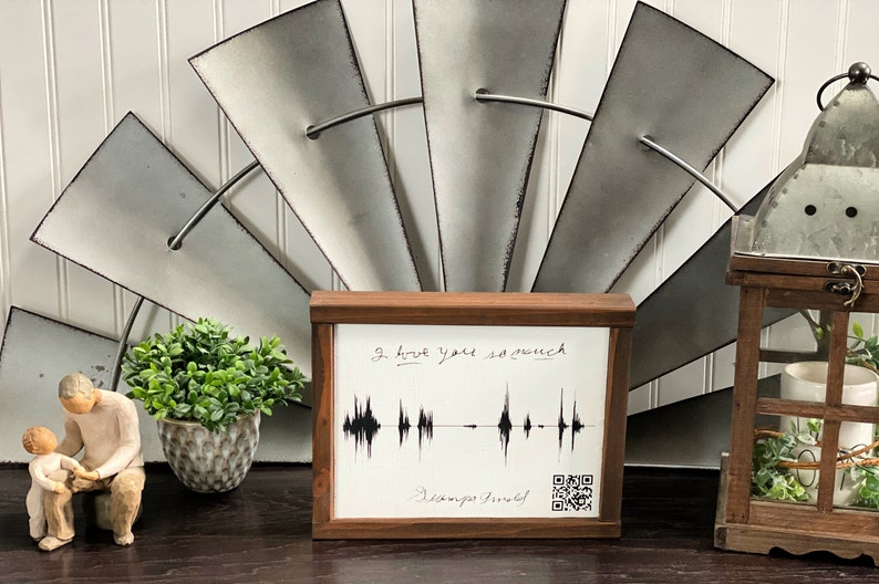 Sound Wave Sign With QR Code Wedding Gift Gift for Spouse Etsy
